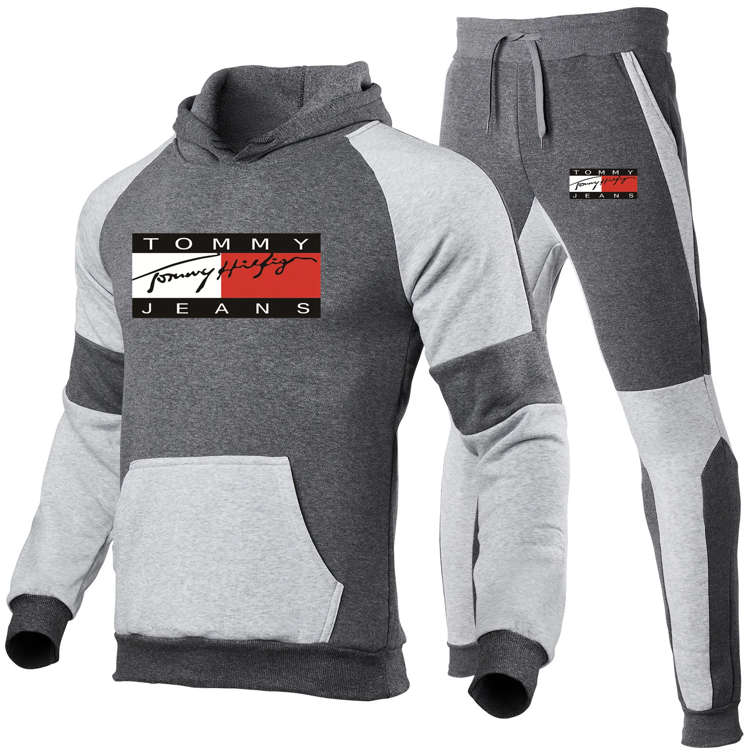 

Men Sportswear Set Hoodies Pants Suit Casual Tracksuit Jacket Men's Sport Sweatshirt High Quality Male Hoodies and Jogging Pants