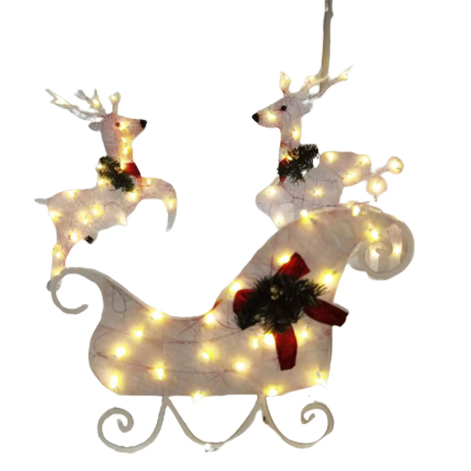 

Christmas Scene Ornament Cute Glowing Snowman Elk Statue Creative Xmas Party Decoration for Home Garden Courtyard STSF666