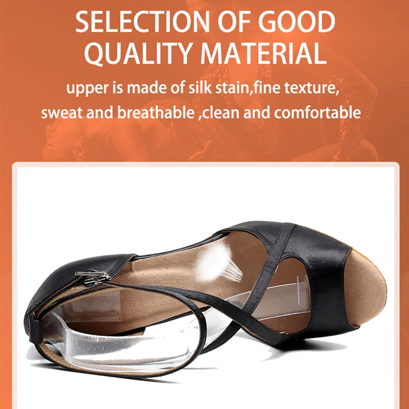 Женские туфли для бальных танцев на высоком каблуке красные танцевальные с