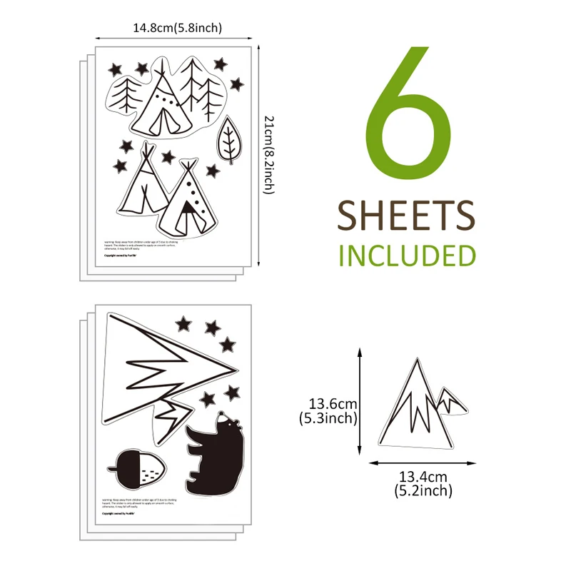 Палатка для кемпинга в скандинавском стиле наклейка дома детская комната