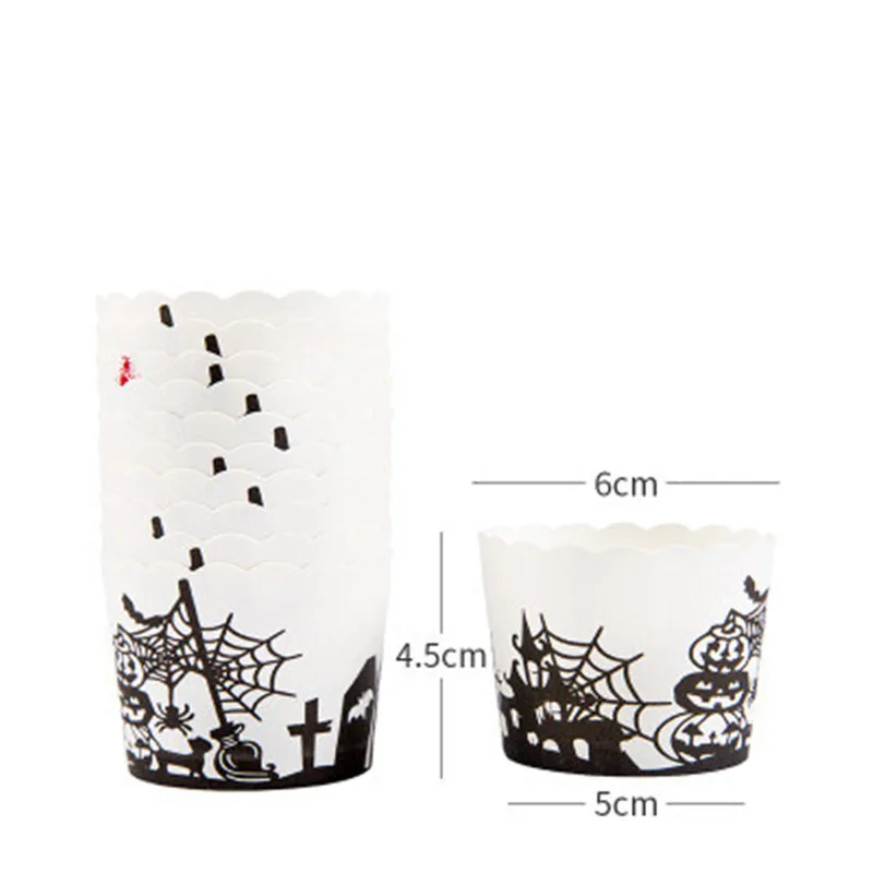 50 шт. пауковая Паутина Хэллоуин Формочки для кексов бумажные чашки подкладка