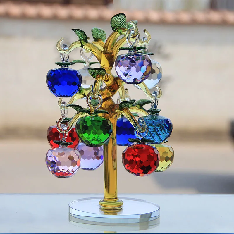 Хрустальные украшения из яблони с 6/812 шт висячие граненые яблоки домашний Декор