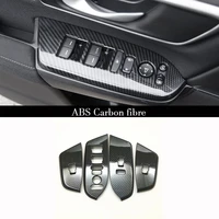 abs carbon fiber for honda cr v crv accessories 2017 2018 car door window button panel glass switch cover trim car styling 4pcs