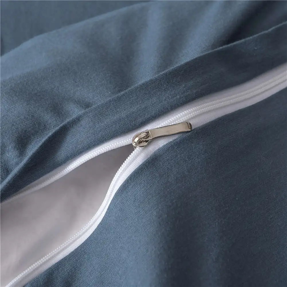 

Claroom bed linen Solid color bedding set Pure cotton A/B double-sided quilt cover pillowcase DS55#