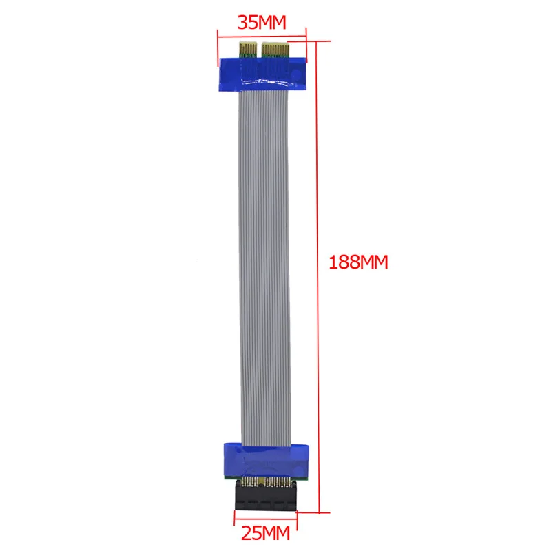 

New arrive PCI Express Flex Relocate Cable PCI-E 1X to 1x Slot Riser Card Extender Extension Ribbon for Bitcoin Miner