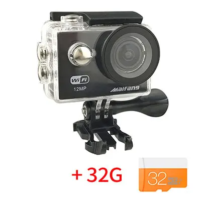 W9S Black 32G Ультра HD 4 K 10FPS экшн-камера Wifi видеокамеры 12MP go cam 4 K deportiva Мини водонепроницаемая Спортивная камера pro 1080P 30fps cam - Цвет: W9S Black 32G