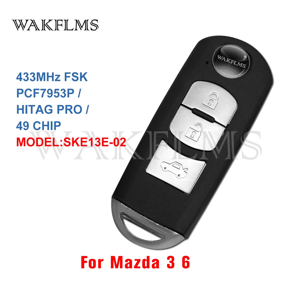 Флэш ключ для Mazda 3 6 Mazda3 Mazda6 2017 2018 2019 433MHz PCF7953P ID49|Ключ от авто| |