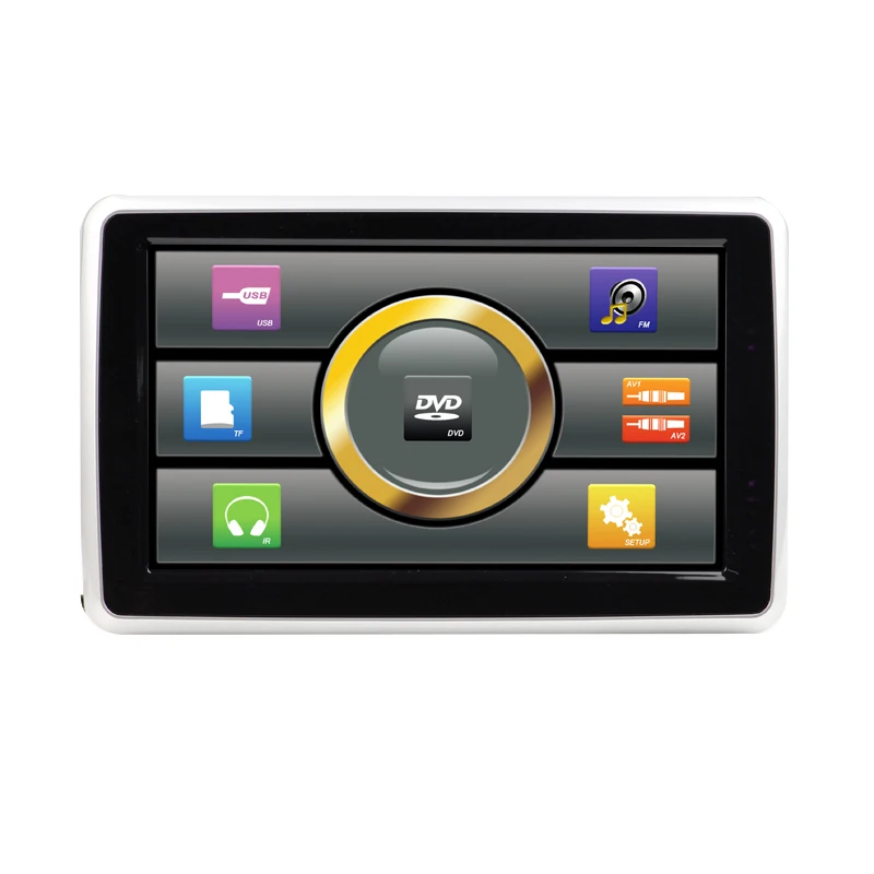 10.1 Inch Car Universal Headrest Display Hd Led Lcd Digital Screen External Dvd Avi/Usb Bluetooth Player | Автомобили и мотоциклы