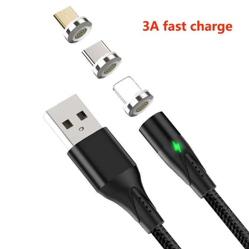 1 м 2 м Магнитный светодиодный кабель Micro usb type C Магнитный usb кабель для зарядки iPhone X 7 8 XS Max XR huawei samsung xiaomi LG htc