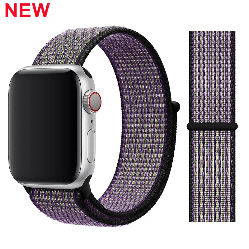 Ремешок для Apple Watch 42 мм 38 мм 5 4 3 correa iwatch 44 мм 40 мм спортивный браслет-петля Apple watch 5 4 аксессуары 5/3/2 - Цвет ремешка: 46-Desert Sand Volt