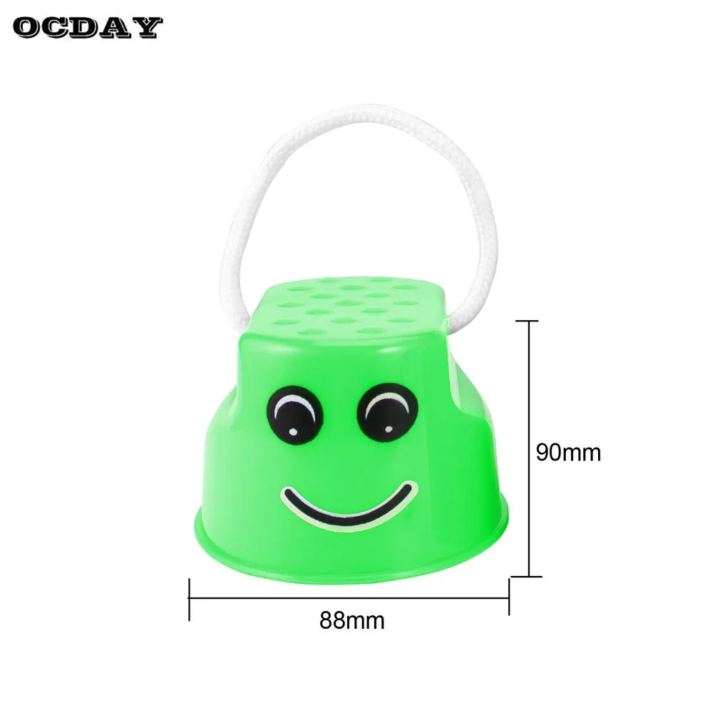

OCDAY 7 Colors 1pc Walk Stilt Jump Toy Plastic Smile Face Pattern Children Outdoor Fun Sports Balance Training Toy Best Gift