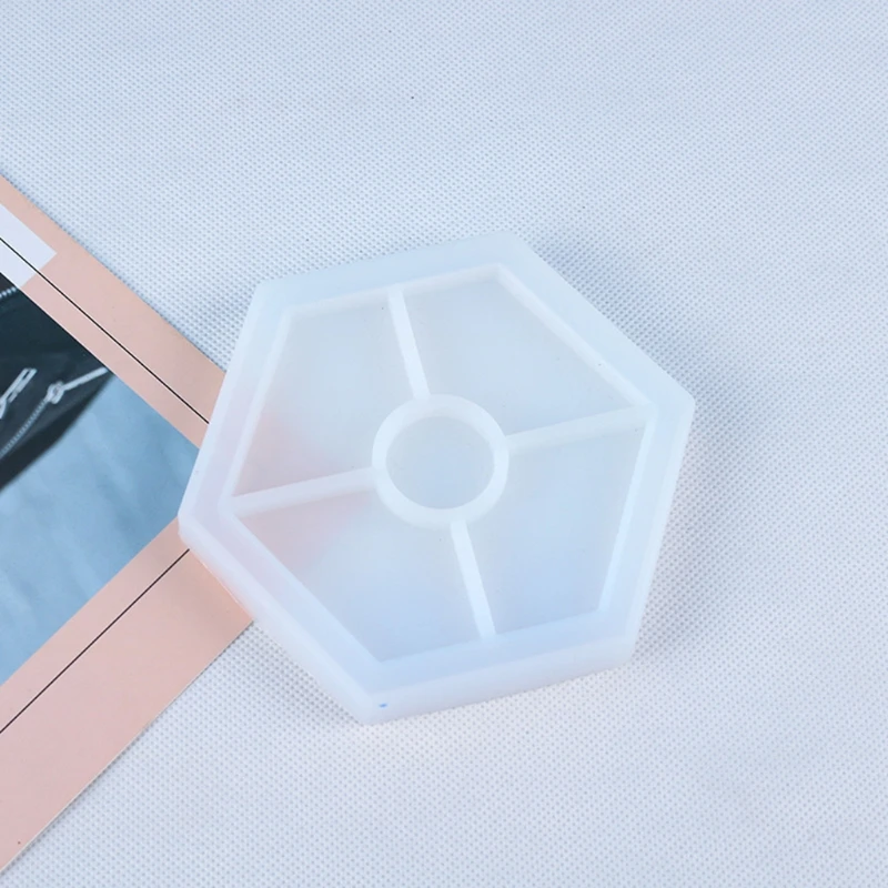 

13MC 9Pcs Silicone Round Square Hexagon Coaster Resin Casting Molds Kit Resin Coaster Tea Mat Mold Agate Coaster Molds Crafts