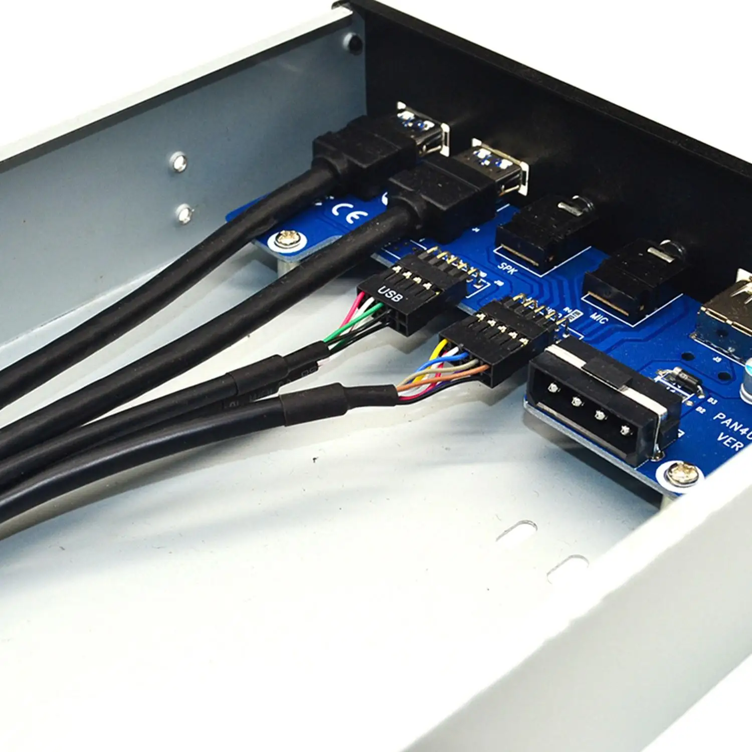 

5.25 Inch Desktop Pc Case Internal Front Panel Usb Hub 2 Ports Usb 3.0 And 2 Ports Usb 2.0 With Hd Audio Port 20 Pin Connector