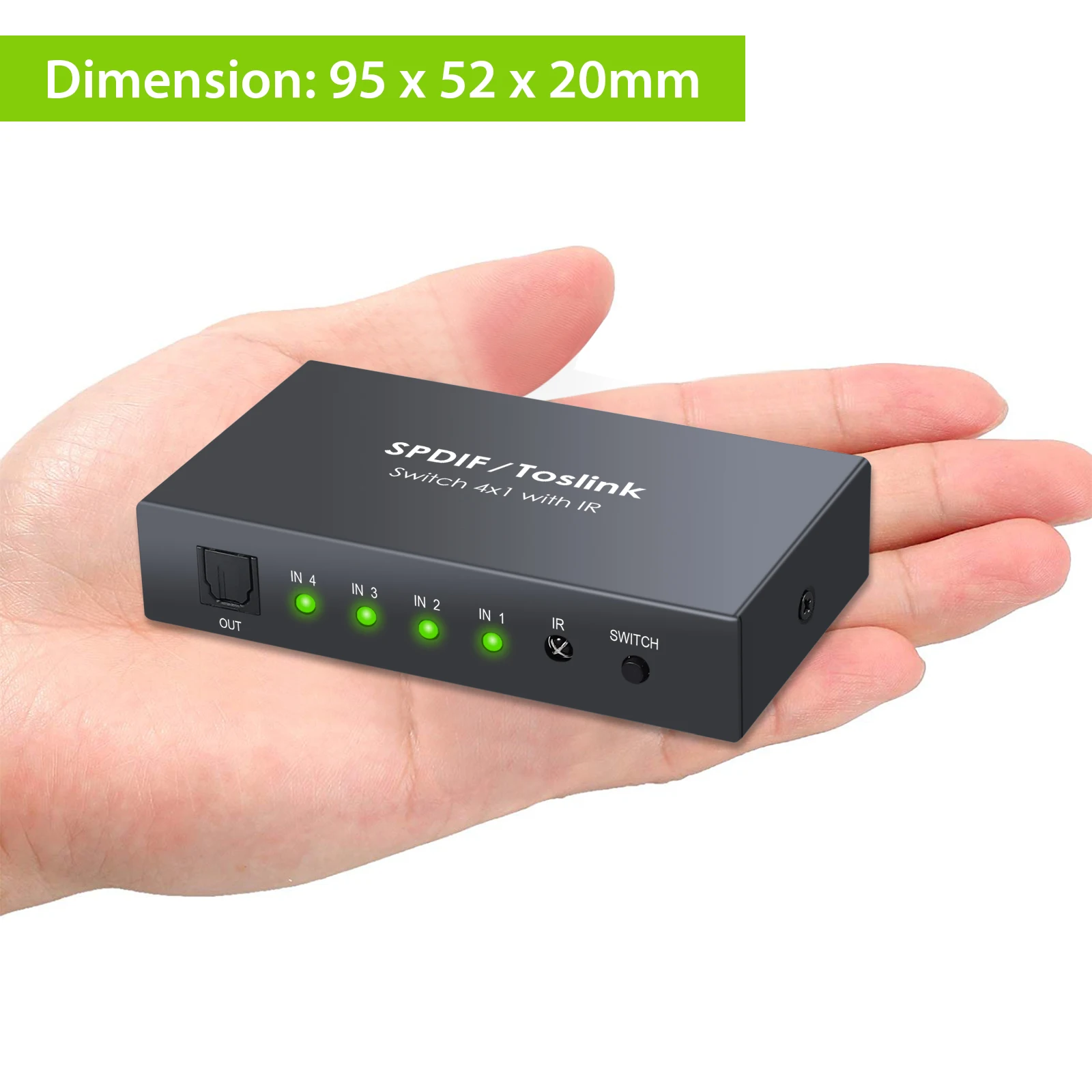 LiNKFOR 4x1 SPDIF Toslink коммутатор цифровой оптический аудиопереключатель с оптическим