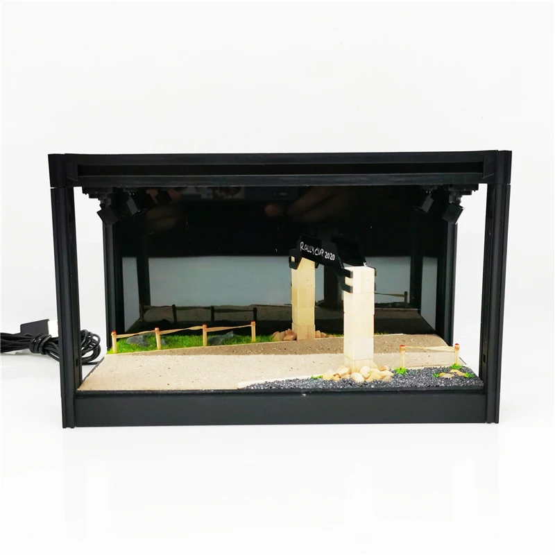 

Display Cabinet Bright Scene of Racing Track/Carport 1:64 Scale Diecast Model Car