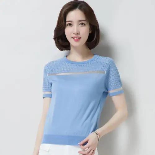 

Women Cotton Fashion Cotton Ladies Tee Shirt Short Sleeve Tops lavender Tee Shirt