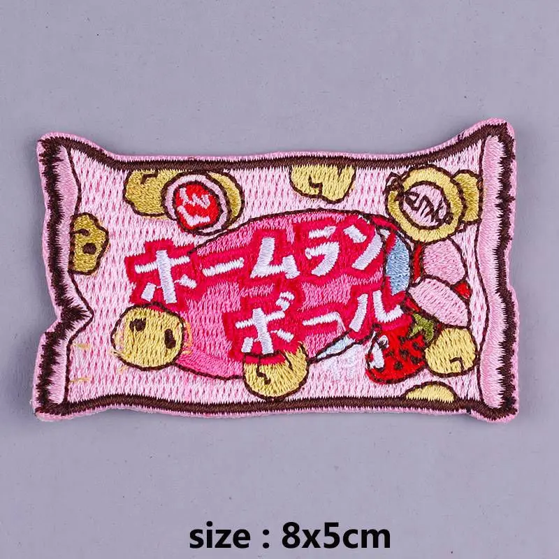 Японский стиль мультфильм напитки конфеты стикер леденец вышивка ткань паста