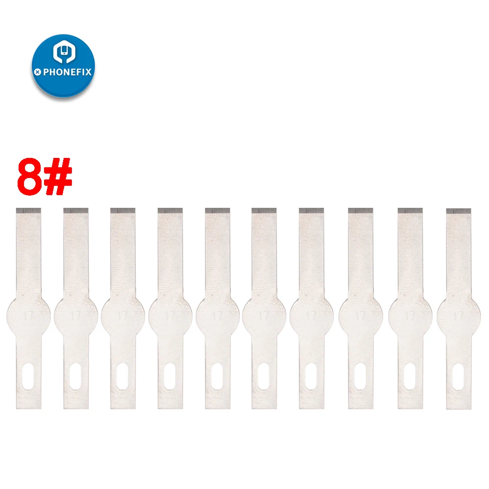 

10 Pcs/Lot Surgical Scalpel Cutting Knife Blade Replacement PCB Repair Phone Paper Cut Multifunction Knife DIY Cutting Tool