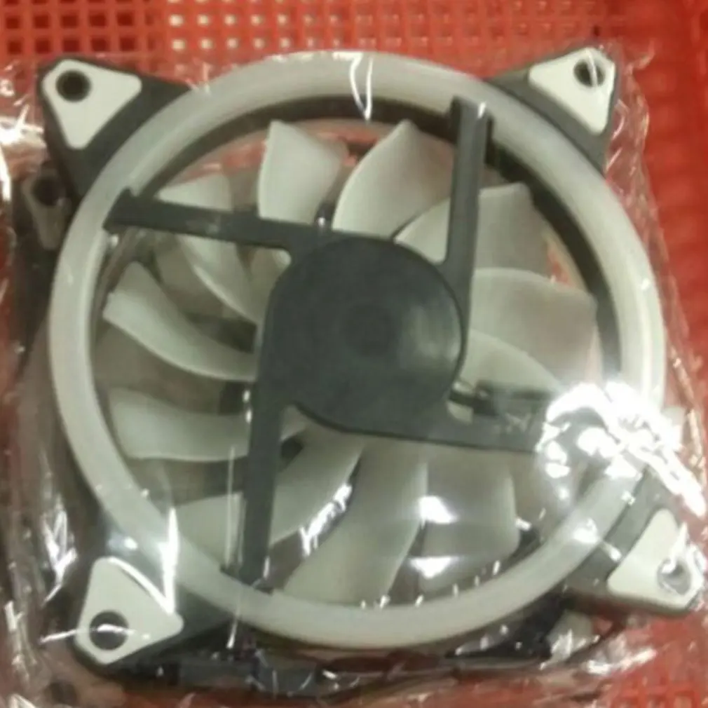 

Silent LED 4 Pin Computer Fan 12cm Dual Aurora Dual Aperture Fan RGB Case Fan PC Case Fan Glare Coolercase Computer Case Cooling