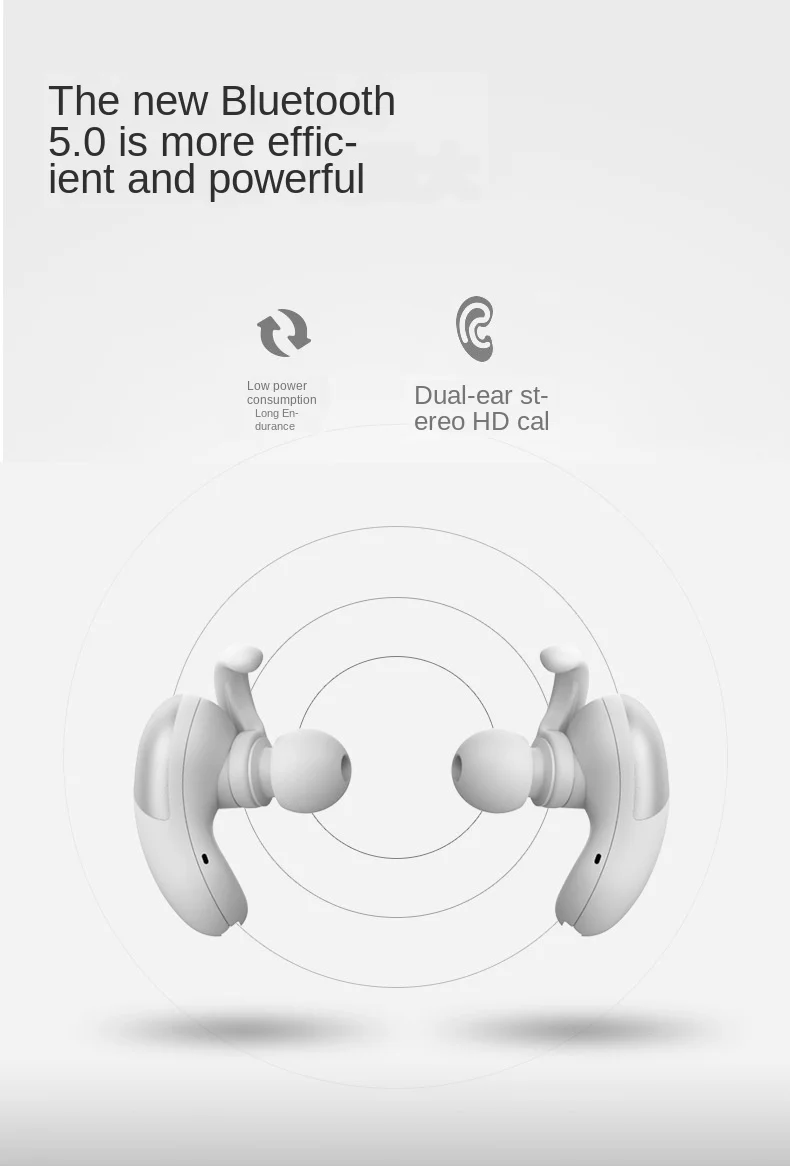 Водонепроницаемые спортивные TWS Bluetooth наушники с сенсорным управлением