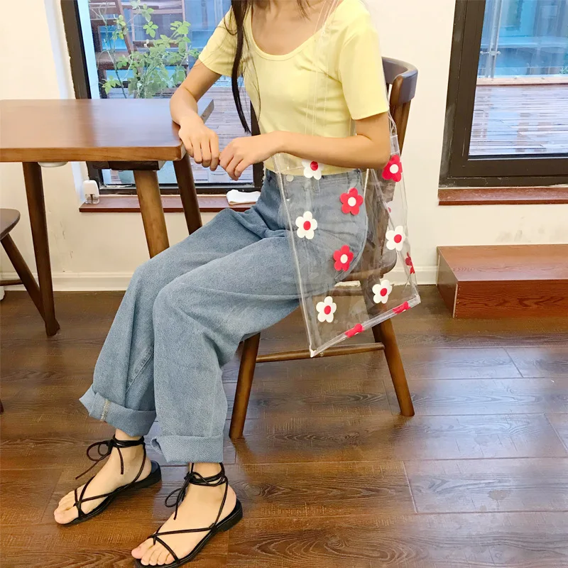 Youda прозрачный ПВХ материал Модная женская сумка большая емкость Портативная для