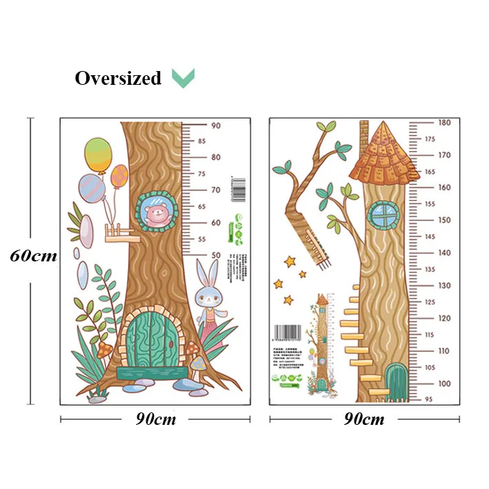Самоклеящаяся Настенная Наклейка с изображением животных деревьев кроликов для