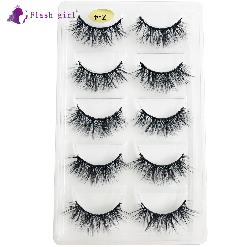 Флэш-девушка Z-4 Series собственный частный ярлык 100% ручной работы 5 пар 5D тонкие и