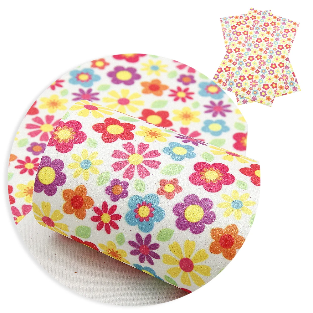 Аксессуары David 30*140 см Цветочное сердце печатная тонкая искусственная кожа ткань