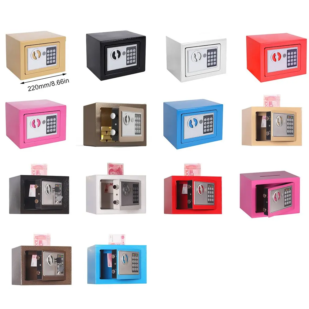 Домашний 17E небольшой Сейф мини настенный прикроватный столик пароль с замком
