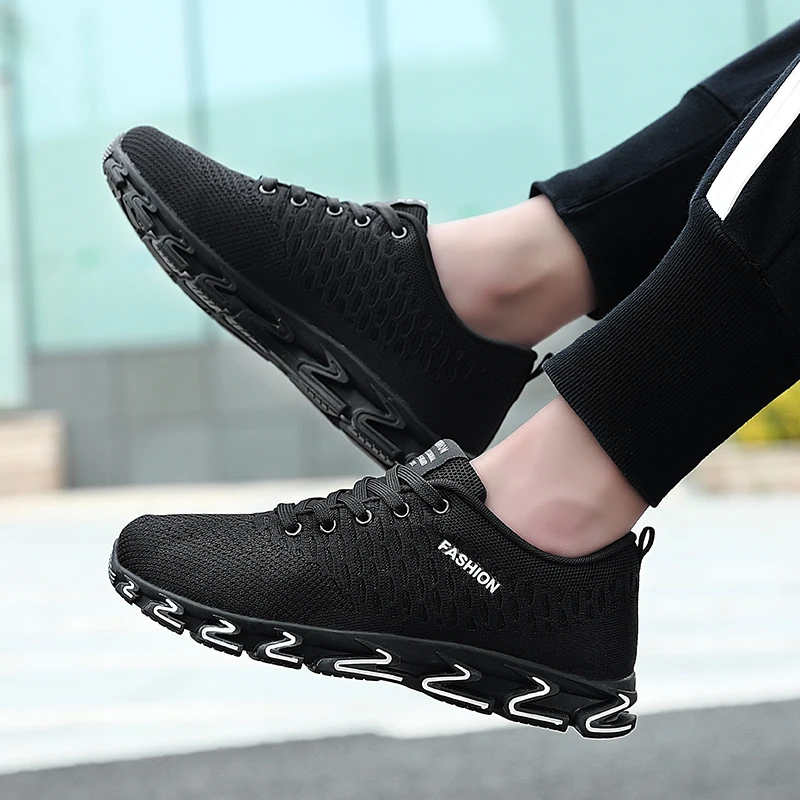 Мужские кроссовки для бега дышащие на шнуровке высокого качества новинка 2019 |