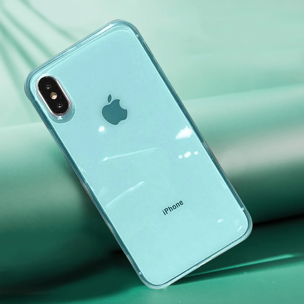 Роскошный прозрачный силиконовый цветной чехол для iPhone 11 Pro X XR XS Max 8 7 6 6S Plus мягкий