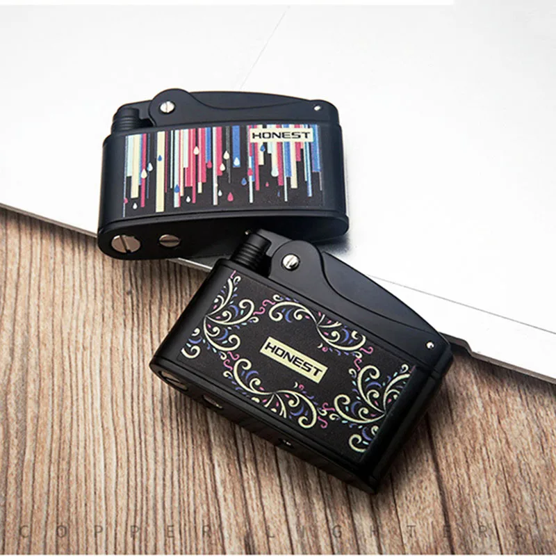 Честная бензиновая зажигалка с поджигом оригинальная креативная Ретро