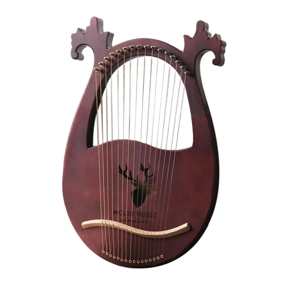 16-note Lyre Harp Set Hard Mahogany Hard Portable With Tuning Wrench Black Storage Bag Harp Set Perfect Gift For Friends enlarge