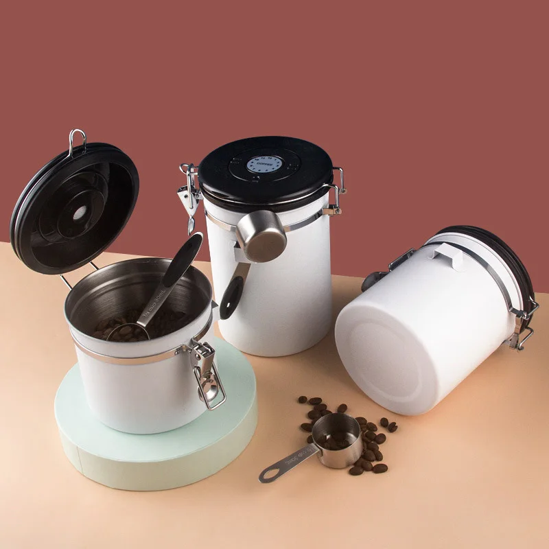 Контейнер для хранения кофейных зерен 304 герметичный бак из нержавеющей стали с