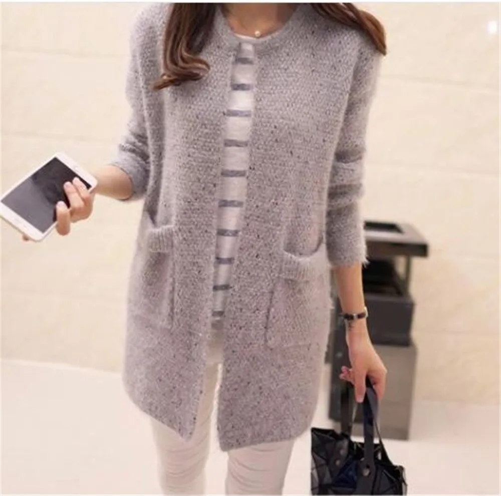 2020 Hot Women Spring Autumn Long Cardigan Sweater Coat Female Fashion Sleeve Crochet Girl Knitted Jacket Tops |