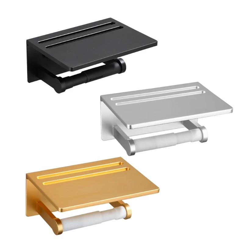 

Держатель для туалетной бумаги с полкой для хранения в ванной комнате, полка для телефона, держатель для туалетной бумаги T8NA