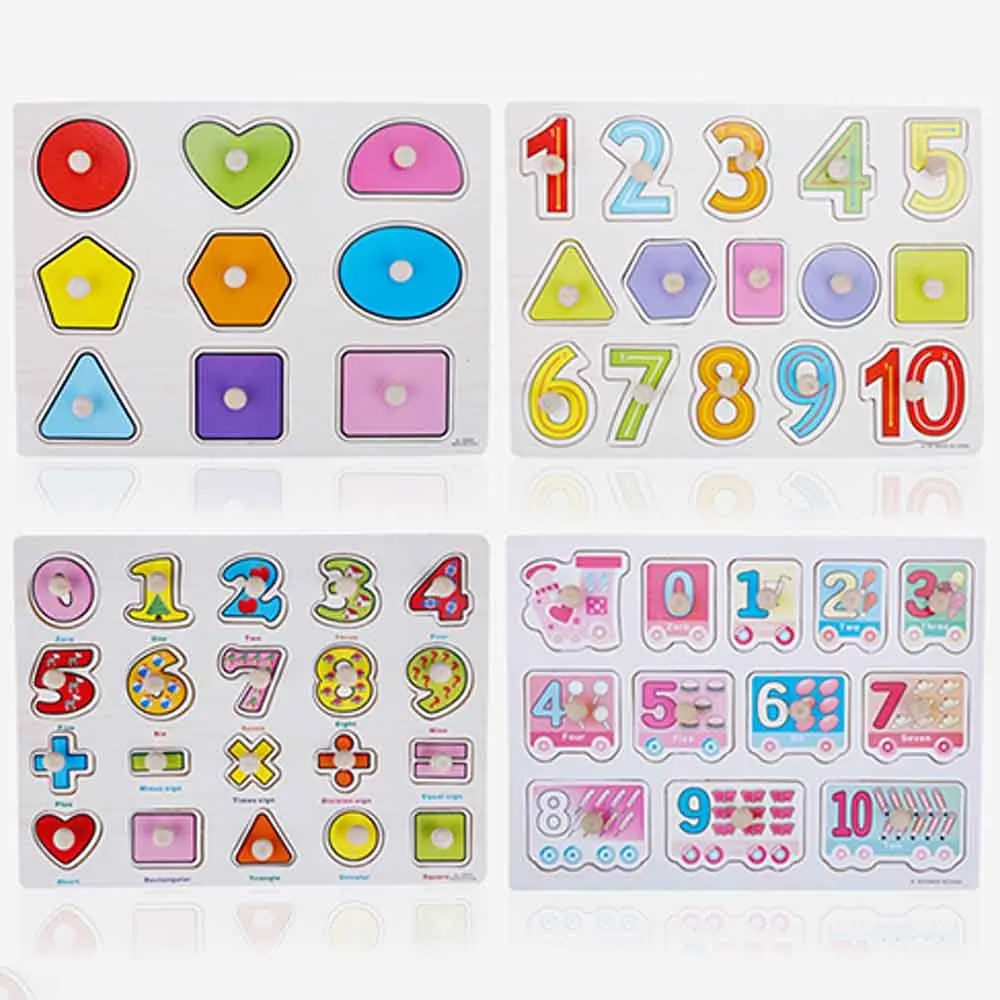 Доска для захвата деревянные игрушки детей мультяшный узор головоломка