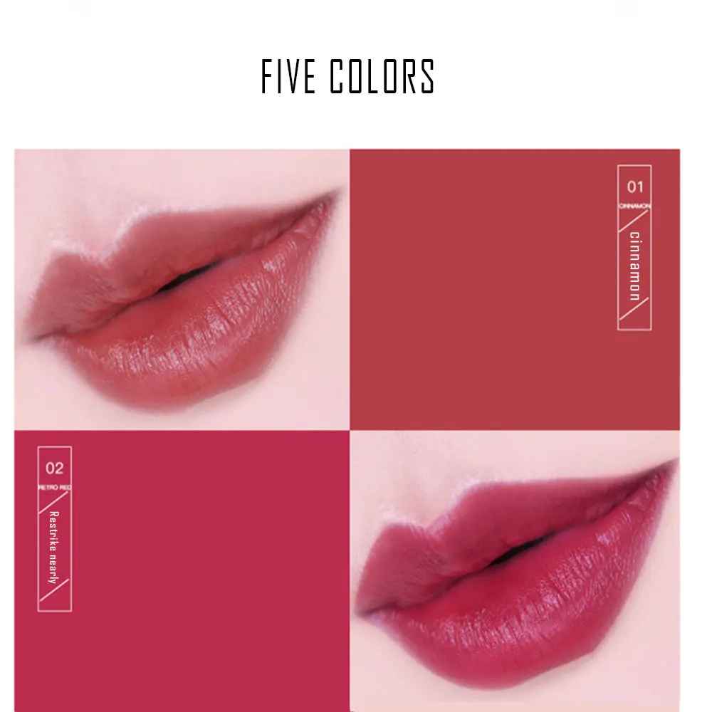 5PCS/Set Mini Capsule Matte Lipstick Set Velvet Waterproof Creamy Lip Tint Cosmetic Makeup Lasting |