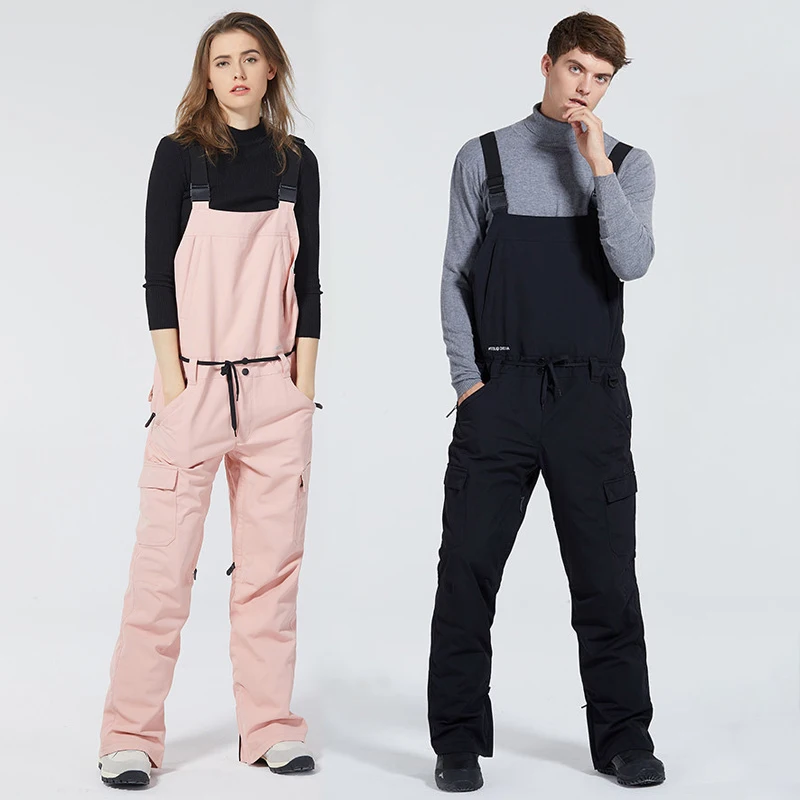 Зимние теплые женские и мужские водонепроницаемые штаны для снега ветрозащитные