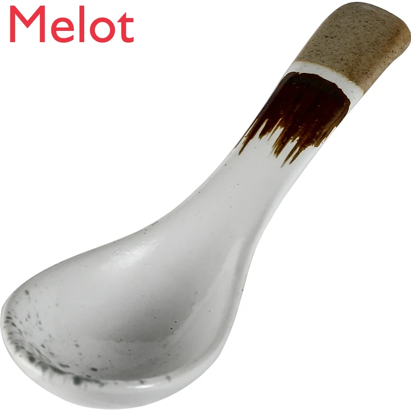 

Маленькая ложка керамическая ложка Бытовая суповая ложка фарфоровая ложка для лапши ложка