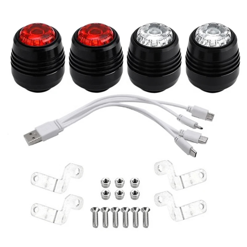 

4Pcs Skateboard LED Lights Night Warning Safety Lights for 4 Wheels Skateboard Longboard