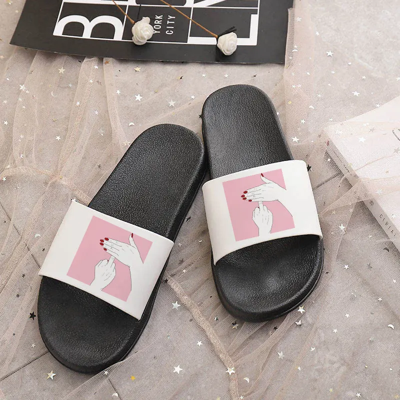 

Fashion Slippers Women Shoes Summer Non-slip filp flops Bathroom Beach Slides Lovers Indoor Sandals Home Slippers Ladies Shoes