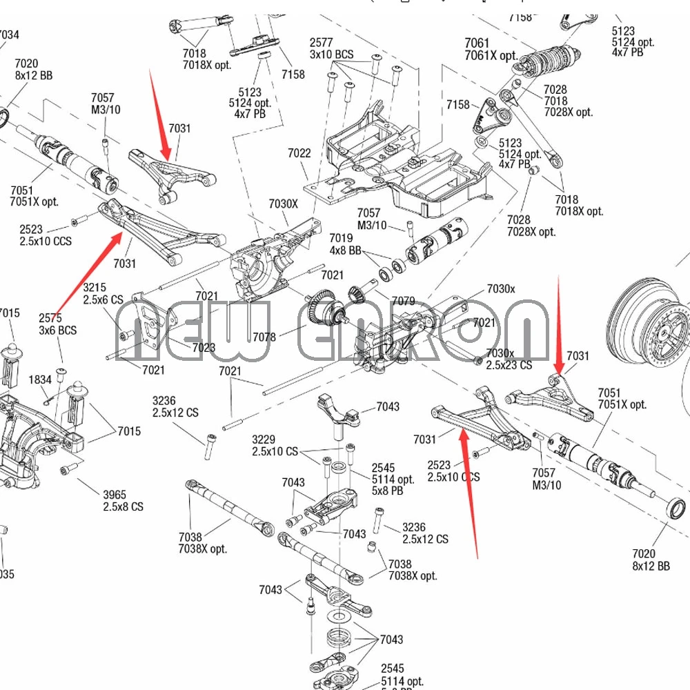 Алюминиевая передняя или Задняя Нижняя подвеска 2 шт. верхняя 7031 7032 обновленные