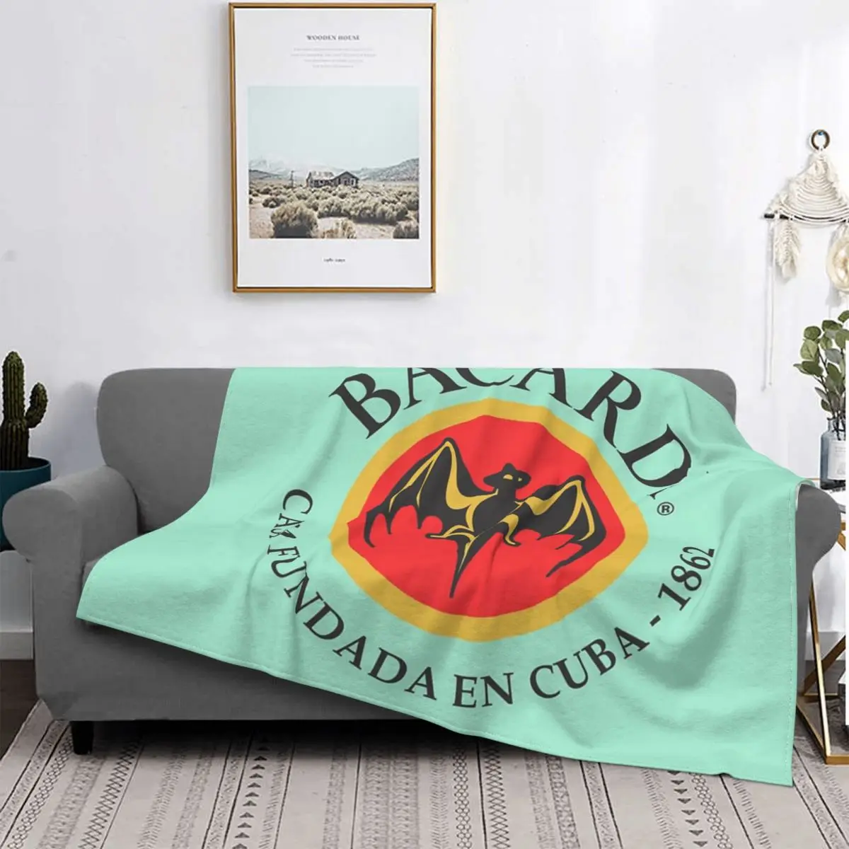 

Одеяло Bacardi Merch, покрывало для кровати, плед в клетку, плед для дивана, покрывало для кровати из хлопка