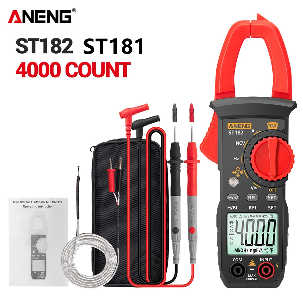 Цифровой мультиметр-зажим мультиметр постоянного/переменного тока 4000 отсчетов