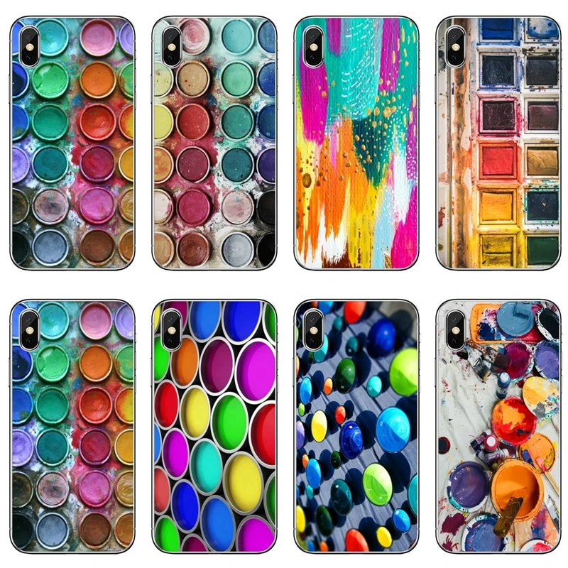 Набор акварельных красок палитра для iPhone 11 pro XR X XS Max 8 7 6s plus SE 5s 5c iPod Touch 5 6