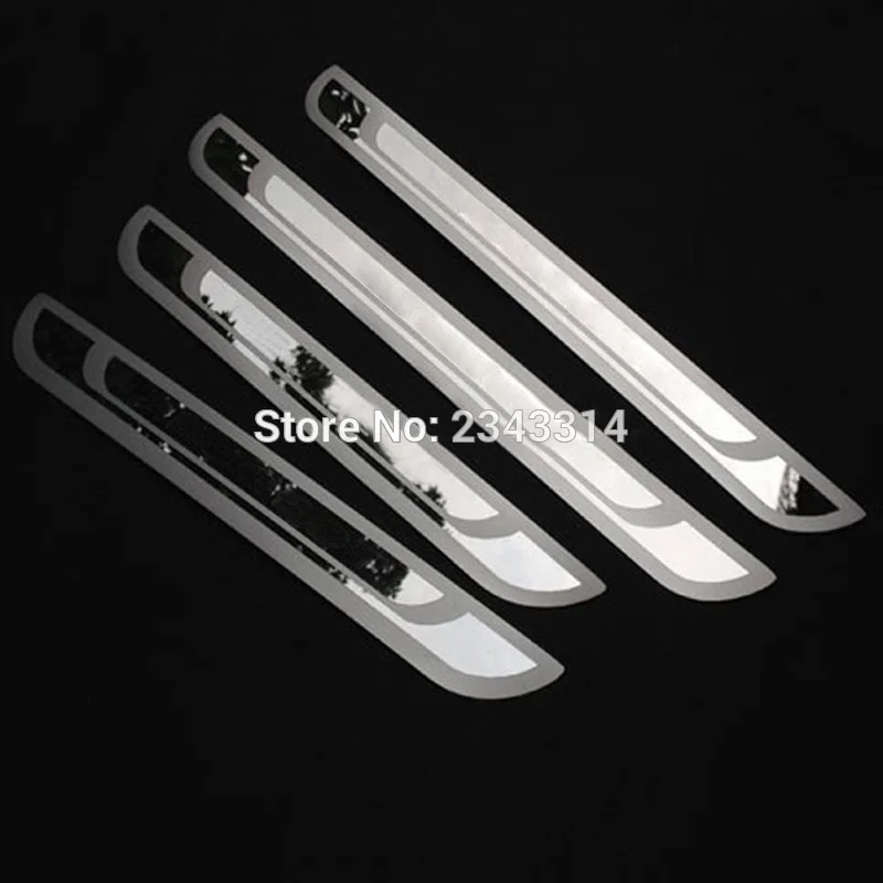 Sliver Word Chrome Для peugeot 206 207 2008 307 308 3008 408 508 5008 аксессуары из нержавеющей стали, Накладка на порог, защитная накладка для автомобиля - Цвет: Sliver Word Chrome