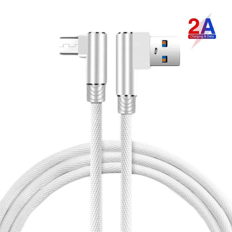 Новый зарядный кабель 1 м/2 м/3 м 90 градусов USB-кабель для iPhone 11X8 7 6 Plus Micro USB и Type-C C |