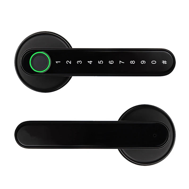 

Indoor Fingerprint Code Lock a Hold Open the Bedroom Office Qooden Door Home Single-Tongue Ball Handle Smart