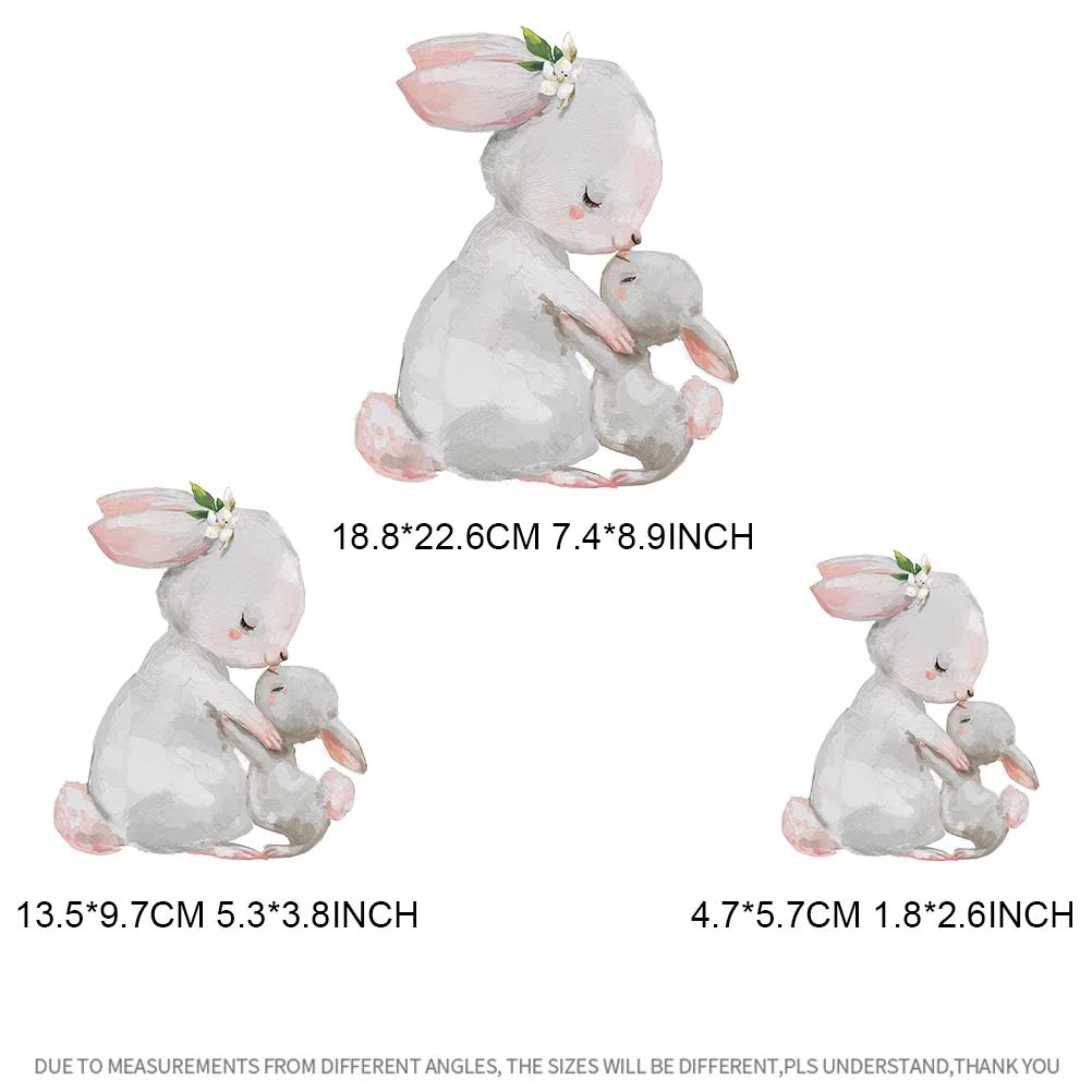 3 шт. футболка с кроликами и железом сделай сам украшение моющийся уровень